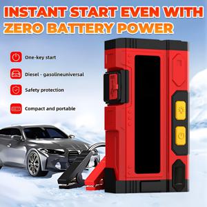 TEMU JKUOO 자동차 비상 점프 스타터 5000A, 12V/24V 차량 비상 전원 공급기 LCD 디스플레이 및 LED 손전등 포함, 자동차 배터리 부스터, 9L 가솔린 및 8.5L 디젤 차량 호환, 강력한 시동, 모든 4계절 휴대폰용 모바일 파워뱅크, 안전 해머 디자인, 자동차 정비사에게 이상적!|보조배터리|보조배터리20000|후레쉬