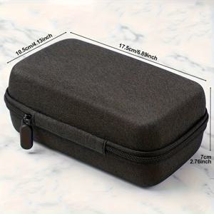 TEMU 중량 EVA 하드 쉘 사각형 보관 가방 - 휴대용 여행 정리함, 기술 장치, 전자제품, 하드 드라이브, 헤드폰, 충전 가방 및 타이어 인플레이션 캔 - 안전한 지퍼 잠금, 장치 정리함 |紧凑设计 | 내구성 지퍼 잠금, 이어폰 보관 정리함
