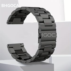TEMU 삼성 화웨이 워치용 스테인리스 스틸 스트랩 22mm 밴드 메탈 브레이슬릿 손목 밴드