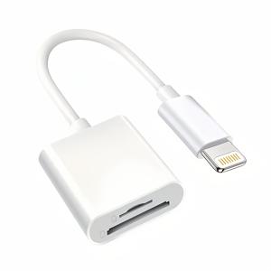 TEMU 라이트닝 to SD 카드 리더, 아이폰 저장 카드 어댑터 호환, OTG 컨버터, 휴대폰 데이터 전송용 SD/TF 플래시 메모리 어댑터, 컴팩트 디자인, 고속 성능, 신뢰성 연결, 휴대폰 액세서리, 경량 변환기, 내구성 커넥터, 여행자용 OTG 어댑터