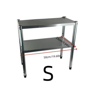 TEMU 두 겹 스테인리스 주방 수납 선반 - 벽걸이형, 내구성 강한 정리대 (접시, 도구, 냄비, 팬용) - 10kg 적재 용량, 공간 절약 디자인, 현대적 주방 액세서리, 실용적인 선반