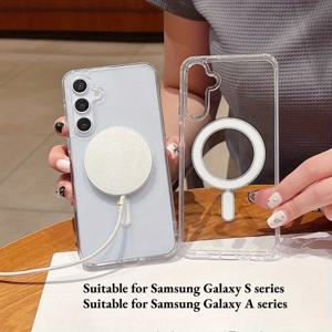 TEMU 고품질 투명 자기식 무선 충전 폰 케이스 - 고급 스크래치 방지 기술, 갤럭시 S21/22/23/24/25 플러스 울트라, S21/23/24 FE, 25, A05/A05 S/A06/A15/A16/A26/A35/A55/A36/A56/A54, 노트20/노트20 울트라 호환 - 패션 보호 케이스|폰케이스|휴대폰케이스|S21케이스