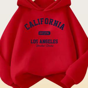 TEMU 여성용 포근한 플리스 안감 후드티 - 