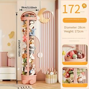 TEMU 1개 - 투명한 귀여운 모양의 인형 수납 사이클린더 111.99cm/142.01cm/172.01cm, 덮개 포함, 플러시 장난감, 장난감, 인형, 수집품을 보관하기에 적합 - 휴대용 방진 디자인, 타원형 현대식 홈 수납 상자, 거실에 적합, 장식용 정리함, 내구성 있는 플라스틱, 가벼운 컨테이너|모루인형|거실장