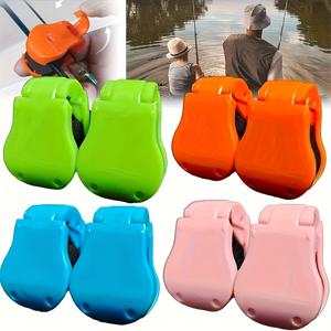 TEMU 다용도 낚싯대 홀더 8개 세트 - 컴팩트, 높은 탄성, 튼튼한 오렌지 및 블랙 액세서리, 해변, 자동차 또는 벽 설치에 적합 - 충격 흡수, 접지 , 차량 스트랩 및 분해된 낚싯대 보호 기능 포함.