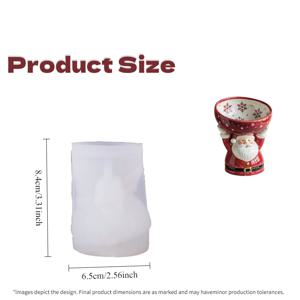 TEMU 엘라스토C 산타와 그릇 몰드 - 보울을 잡고 있는 산타, 쉬운 분리 비접착 캔들 만들기 몰드, 재사용 가능한 실리콘 공예 몰드, 크리스마스 장식, 왁스 용해, 레진, 점토, 석고용 - 에폭시, 폴리우레탄, 제스모나이트 호환 가능 - 홈, 파티 또는 선물 제작을 위한 휴일 DIY 공예, 축제 장식, 상세 디자인, 고품질 실리콘, 홈 데코레이터
