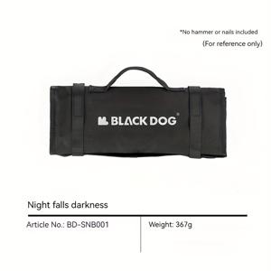 TEMU 1개 블랙 독 헤비듀티 아웃도어 캠핑 스테이크 & 해머 수납백 - 텐트 액세서리용 헤비듀티 페그 & 정리함, 하이킹, RV, 캠핑장용 홀더