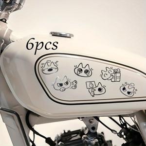 TEMU 고품질 메탈 소재로 제작된 사랑스러운 전사 스티커 6개 세트입니다. 집 꾸미기에 완벽합니다. 차량, 헬멧, 창문, 노트북, 휴대폰, 컵, 거울, 벽 등에 사용할 수 있습니다. 사용하기 쉬운 이 스티커들은 훌륭한 선물입니다.