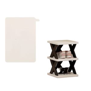 TEMU 공간절약형 스탠딩 신발장 - 소형 아파트 호환, 내구성 강한 플라스틱 모던 신발 정리대, 쉬운 조립, 다층 선반, 투명 디자인, 스탠딩 수납 정리함 (목재/금속 없음)