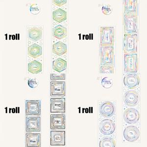 TEMU 4롤 보더 컬러 베이스 테이프, 화이트 잉크 없는 PET 다이컷 접착제, 스크랩북 스티커 앨범 다이어리 장식 및 폰케이스 컵 액세서리 쓰레기 저널 꾸미기 용품 아트 & 크래프트 DIY 크리스마스 할로윈 선물|다이어리