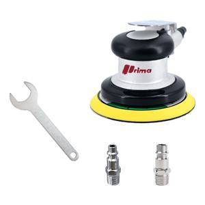 TEMU 1개 프리마 5인치 공압 샌드페이퍼 사포기 - 자동차 유지보수 및 미용 왁싱용 다기능 도구, 산업 등급 내구성 베어링, 배터리 필요 없음, 렌치 및 나사 포함 쉬운 설치, 자동차 사포 도구, 매끄러운 메탈릭 마감, 견고한 구조, 자동차 왁스, 차량용품, 자동차 광택, 무선 광택기, 차량 광택기