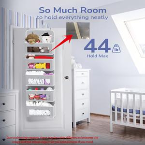 TEMU 3/4/5단 천 문걸이 수납 선반 - 침실, 욕실, 주방용 공간절약 정리함 - 기저귀, 젖병, 장난감, 필수품용 내구성 다용도 선반 | 내구성 천 선반, 걸이형 정리함|욕실선반