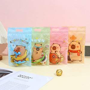 TEMU 귀여운 카피바라 패턴 지퍼백 40개 세트, 빨강, 파랑, 노랑, 초록 스타일, 멋진 카피바라 패턴 선물 포장백, 카피바라 가족 선물 가방, 다양한 휴일 장식, 선물 포장 및 전시용