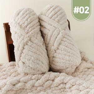 TEMU 추가 두꺼운 고양이 꼬리 실 - 20mm 두께, 부드럽고 내구성 있는 니팅용, 크로셰, 공예용 - 고양이 침대, 모자, 스카프, 담요에 완벽함 - 초보자 및 숙련된 장인에게 이상적, 고양이 실, 공예 재료, 장식용 실, 고품질 실, 뜨개질용 실