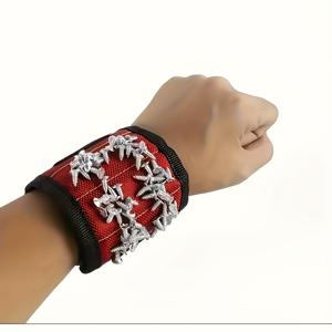 TEMU 초강력 자석 도구 손목 스트랩 - 나사, 못, 볼트, 드릴 비트에 적합 - 독특한 지지 디자인 - 아버지, 남자친구, 장인, 전기 기술자, 자동차 정비공을 위한 완벽한 선물