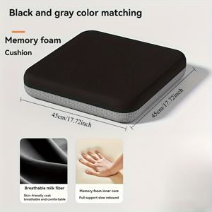 TEMU 메모리폼 시트 쿠션 - 통기성 아이스 실키 쿠션, 디컴프레션 기술, 미끄럼 방지, 사계절 내내 편안함, 사무실 의자, 식탁 의자, 자동차, 교실 & 가정용 - 손세탁만 가능, 사무실 의자 액세서리, 캐주얼 스타일, 의자 패드, 의자 쿠션