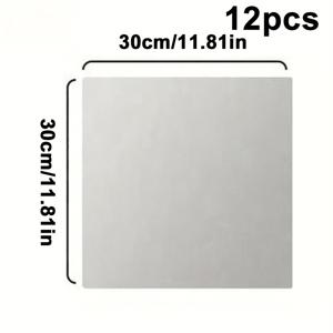 TEMU 4/8/12개 자체 접착식 탈부착 거울 벽 타일 - 깨지지 않는 3D 거울 시트, 거실, 침실, 주방, 욕실용 - 모던 DIY 친화적 데칼, 광택 거울, 설치/제거 (접착제 필요 없음)