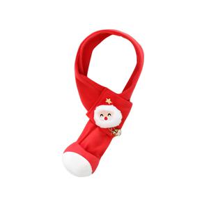 TEMU 강아지 & 고양이 크리스마스 코스튬 세트 - 포근한 겨울 스웨터 스타일 칼라 & 스카프, 산타 모자 스타일 폼폼, 초록/빨강/흰색 의상 (시츄, 포메라니안, 치와와) - 부드럽고 따뜻한 충전재