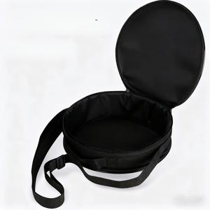 TEMU 접이식 스툴 백팩 – 튼튼한 블랙 & 베이지, 휴대가 편리한 쿠션의 원형 좌석 가방, 휴대용 및 공간 절약형 디자인, 야외 활동용, 컴팩트 캠핑 스툴, PC 원단, 하이킹 및 야외 활동에 적합|캠핑의자