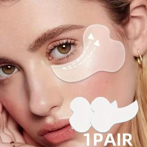 TEMU 2개입 아이 스티커 - 강력 접착 아이크림 패치, 다크서클, 주름, 부기용, 콜라겐 강화 마스크, 논-리프트, 휴대용 아이 컨투어 젤 패치 (남성/여성용, 사용 전/후 효과 확인 가능)