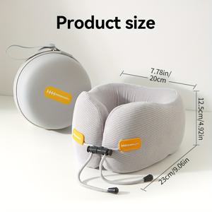 TEMU U자형 여행용 목 베개 - 탈착식 세탁 가능한 커버가 있는 인체공학적 U자형 쿠션, 비행기, 기차, 자동차용 부드러운 폴리우레탄 폼