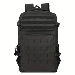 TEMU 대용량 백팩 - 헤비듀티 MOLLE 시스템 (모듈형 경량 아웃도어 장비) 백팩, MOLLE 웨빙, 패딩 스트랩 및 다중 수납공간, 캠핑용 - 내구성 강한 아웃도어 백팩