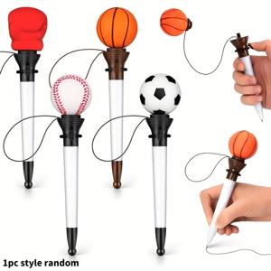 TEMU 1개/4개 스포츠 재미있는 볼펜 세트 - 축구, 야구, 농구, 복싱 팬을 위한 신기한 볼펜 - 생일 파티, 수상식, 파티 선물에 이상적