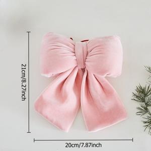 TEMU 1개 크리스마스 핑크 대형 리본, 차량, 문, 집 장식용 플록 리본 – 크리스마스, 새해, 생일, 휴일 파티 장식용 대형 핑크 리본 – 내구성 있는 휴일 디자인, 쇼핑몰 창문 장식용 장식 리본 매달기 오너먼트, 계절 장식,축제 장식,클래식 장식,전통 활,벨벳 소재,고품질 원단,장식용 액세서리,소매용 디스플레이,파티 주최자