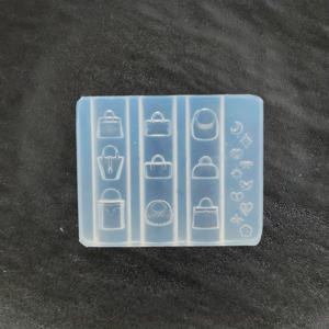 TEMU 1개 1개 레진 실리콘 몰드 DIY 네일용 - 귀여운 Y2K 가방 몰드, 사각형 실리콘 몰드, 스위트 참, 네일 액세서리 & 장식용