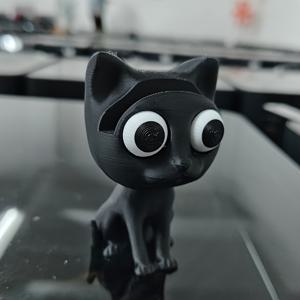 TEMU 귀여운 검은색 모양 3D 프린팅 안경 홀더 | 튼튼한 플라스틱 안경 & 패션 스탠드, 앉아 있는 고양이 포즈, 집, 사무실, 방 장식을 위한 사랑스러운 책상 정리함 - 안경, 스마트폰, 태블릿 호환, 조립 불필요