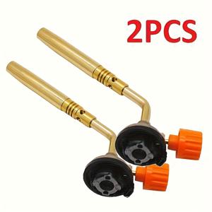 TEMU 2개 세트 고강도 휴대용 플레임 건 리필 가능 캔 필러 포함 - 전기 불필요, 안정적인 화염 버너, 그릴링, 용접, 캠핑, 베이킹용 - 컴팩트 아웃도어/전문가용 버너, 리필 가능 캔 시스템 (전원 불필요)