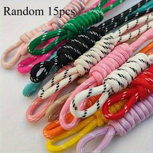 TEMU 15개 세트 핸드메이드 여성 DIY 키체인 & 헤어 액세서리 키트 - 브레이드 매듭 참, 멀티컬러 나일론 로프 펜던트 세트 (가방 참, 폰 체인, 키 & 헤어 밴드용) (브레이드, 번, 포니테일 호환)