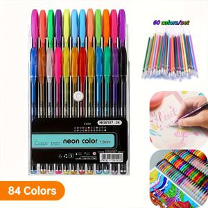 TEMU 84색 메탈릭 글리터 페인트 마커 - 미세한 팁 워터컬러 마커, 무독성 & 무산성, 공예, 콜라주, 세라믹, 돌, 유리에 이상적 - 생일 선물, 크리스마스, 할로윈, 공예 용품에 완벽, 생생한 색상