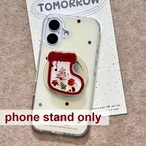 TEMU 크리스마스 선물 자석 휴대폰 거치대 스탠드 - 안전한 360° 회전, 튼튼한 아크릴 데스크탑 홀더로 범용적으로 사용 가능한 축축한 양말 디자인 휴대폰 거치대|그립톡|핸드폰거치대