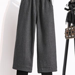 TEMU 투피스 플러스 사이즈 뚱뚱한 여동생 여름 가을 고등학생 한국 버전 9단 넓은 다리 바지 긴