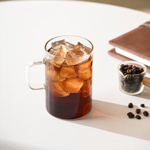 TEMU 4P/6P 500ML 투명 보온 유리 머그컵 손잡이 홈카페 전용 차 라떼 우유용 식당과 오피스 가정 모두 적합