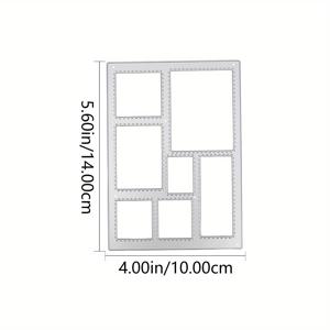 TEMU DIY 인사말 스크랩북 앨범 메시지 보드 제작 용지 절단 새금 인쇄 도구 스텐실 커터를위한 사진 프레임 금속 절단 다이 크래프트용