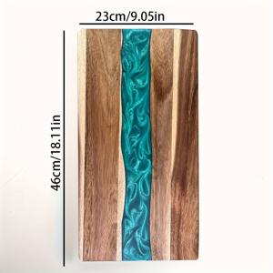 TEMU 1개 리버 레진 패턴 도마, 도마, 나무 도마, 에폭시 레진 도마, 치즈 샤르퀴트리 보드, 고기, 치즈, 빵, 야채 및 과일 샤르퀴트리 보드, 주방 가제트, 추수감사절 크리스마스 선물