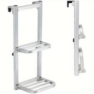 TEMU 헤비듀티 접이식 트럭 스텝 사다리, 차량용 침대 트레이, 미끄럼 방지 고무 볼트 및 스펀지 패드, 가볍고 휴대 가능한 디자인, 경량 및 중장비 트럭에 적합, 화물 취급 장비, 미끄럼 방지 스텝 표면, 적재 용량 120kg