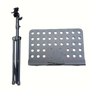 TEMU 1pc 조절 가능한 음악 노트 및 기타 스탠드 - 음악가, 가수, 공연자들을 위한 튼튼한 검은색 금속 프레임이 있는 에르고노믹 접이식 휴대용 삼각대 - 전문 무대 및 스튜디오 사용, 세련된 디자인, 튼튼한 구조