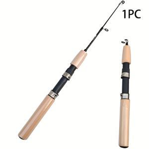TEMU HQZOOMEE 1개 아이스 낚싯대, 겨울 낚싯대 아이스 낚싯대 펜폴 루어 낚시용품 스피닝 캐스팅 하드 로드 릴 없음 유용하고 실용적인 낚싯대와 릴 콤보 사냥과 낚시