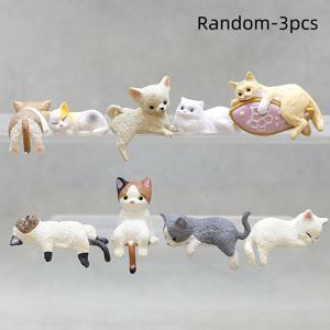 TEMU 귀여운 고양이 가장자리 장식 - PVC, 차량 대시보드 및 컴퓨터 책상 액세서리에 완벽함