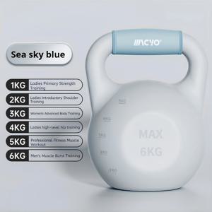 TEMU SY 조절 가능한 셀프 필링 케틀벨 - 여성 & 남성용, 6.6-11 lbs, 내구성 / PE 소재, 3가지 색상 (보라/파랑/검정) - 체육관, 요가 & 근력 훈련 장비