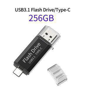 TEMU LansTen USB C 플래시 드라이브 128GB/256GB 2 in 1 USB 3.1 + USB Type C 손가락 드라이브 고속 듀얼 OTG 손가락 드라이브 USB 스틱 삼성, 화웨이, 맥북, 크롬북 픽셀 등