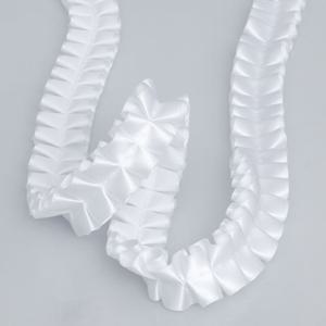 TEMU 5 야드 한국 스타일 단색 양면 주름 폴리에스터 리본 - 부드럽고 러플 엣지의 DIY 공예, 꽃다발 포장, 봉제, 선물 포장, 파티 장식용 - 화이트, 퍼플, 그린, 블루, 옐로우, 블랙, 공예용품 | 한국 스타일 리본 | 광택 마감, 공예용 리본