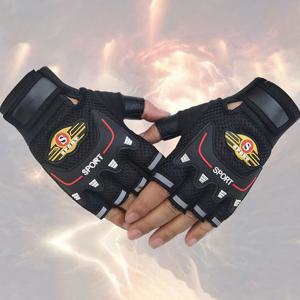 TEMU 1 쌍의 반가락 장갑 - 사이클링, 낚시, 피트니스 및 야외 스포츠용 통기성 및 편안함 - 빨간색과 흰색 액센트가 있는 검정색, 조절 가능한 클로저, 내구성 있는 디자인, 사이클링 액세서리|헬스장갑