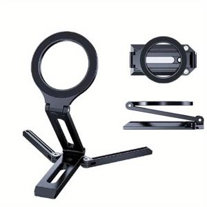 TEMU 자석식 자동차 삼각 안정성 셀카봉 이중 접이식 휴대용 폰 스탠드, 아이폰 16 15 14 X XR XS 프로 맥스 플러스 스마트폰 액세서리용 야외 여행 베이스