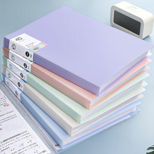 TEMU 6개 A4 파일 폴더 - 파스텔 모란디 컬러, 투명 플라스틱 문서 정리함, 사무실·학교·가정용 각 30페이지, 내구성 강한 휴대용 보관, 시험·인증서· 보고서 정리, 책상용 파일 정리, 슬림 디자인, 내용물 가시화, 디자인, 견고한 구조, 기업 사용|A4용지