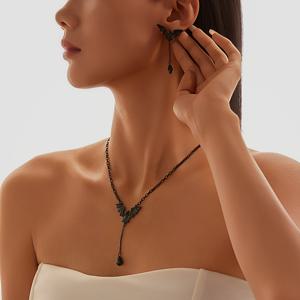 TEMU 배트 펜던트, 목걸이, 귀걸이 포함된 여성용 주얼리 세트 1세트, 할로윈 축하 및 다크 고딕 파티에 완벽함