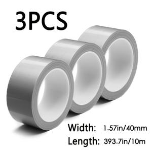 TEMU 3개 세트 헤비듀티 방수테이프 1.57인치 x 393.7인치 - 초강력 접착, 잔여물 없음, 직물/금속용. 실내/외부 사용가능한 헤비듀티 백색 방수테이프, 콘크리트 방수테이프, 야외 방수테이프, 방수글루, 방수씰링테이프, 패브릭 수리테이프, 실내외겸용 테이프, 고강도 산업용 테이프